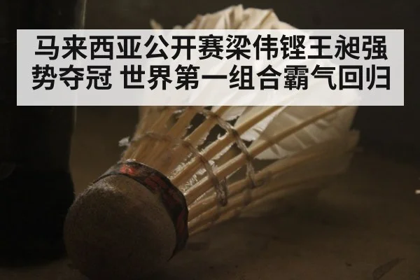 马来西亚公开赛梁伟铿王昶强势夺冠 世界第一组合霸气回归